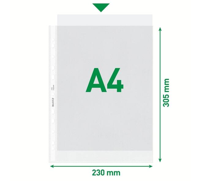 Showtas Leitz Premium standaard 11-gaats copy safe 0.085mm PP A4 transparant 100 stuks