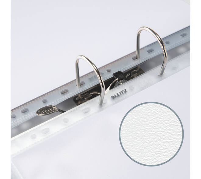 Harmonica showtas Leitz Premium 0.17mm metalen perforatiestrip copy safe A4 glashelder 3 stuks