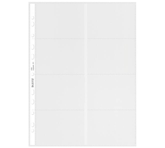 Showtas Leitz Premium voor visitekaartjes copy safe PP A4 glashelder 10 stuks