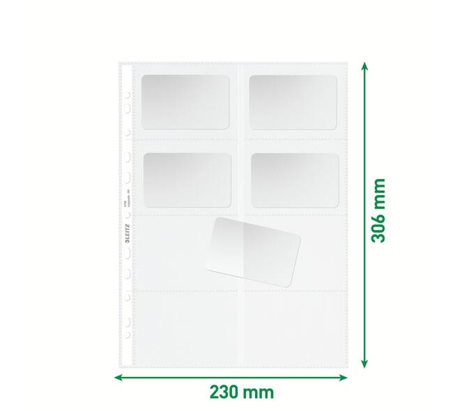 Showtas Leitz Premium voor visitekaartjes copy safe PP A4 glashelder 10 stuks