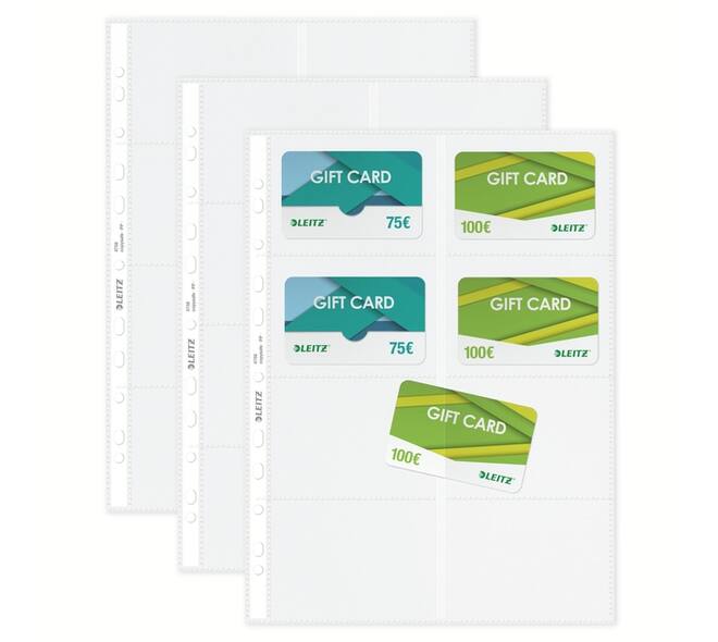 Showtas Leitz Premium voor visitekaartjes copy safe PP A4 glashelder 10 stuks