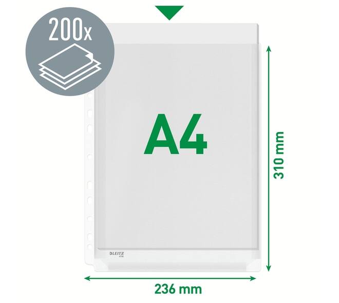 Showtas Leitz Premium copy safe 0.17mm PVC Expansievouw glashelder 10 stuks