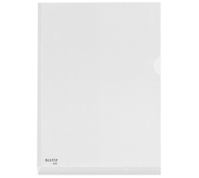 Insteekmap L-model Leitz premium A4 0.17mm PVC met expansievouw nerf 5 stuks