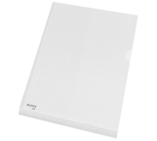Insteekmap L-model Leitz premium A4 0.17mm PVC met expansievouw nerf 5 stuks