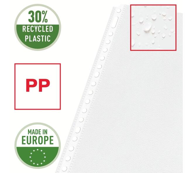 Showtas Esselte 0.08mm 21-gaats A4 mat 100 stuks