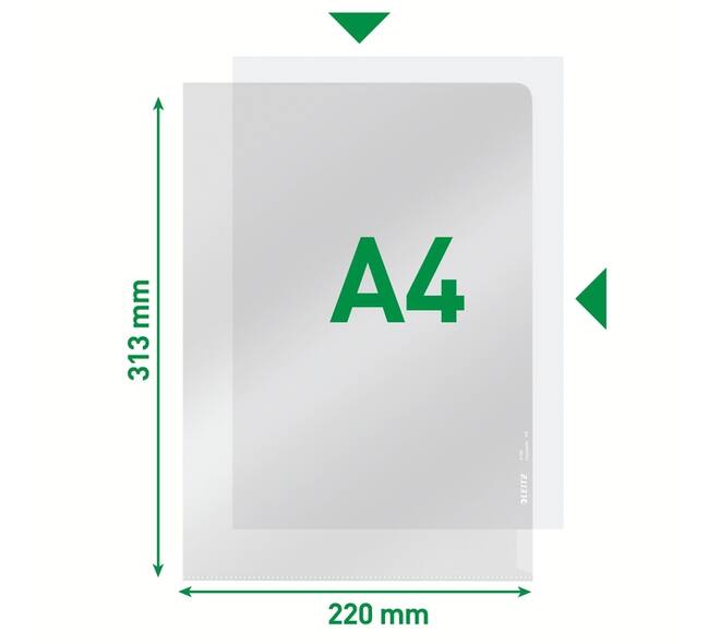 Insteekmap L-model Leitz Premium lasnaad copy safe 0.15mm PVC A4 transparant 100 stuks