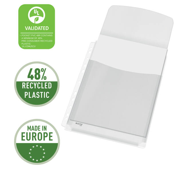 Harmonica showtas Leitz Premium met klep 0.17mm PVC A4 5 stuks