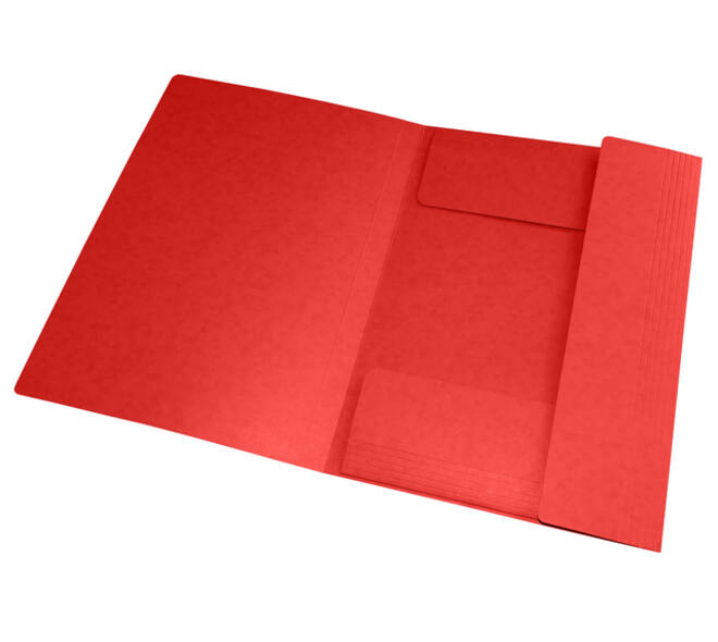 Elastomap Oxford Top File+ A4 3 kleppen 390gr rood