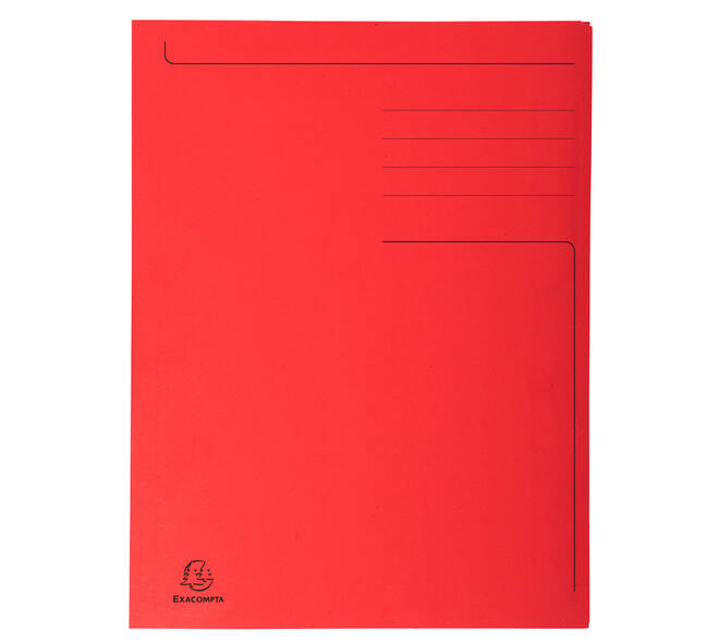 Dossiermap Exacompta Forever A4 3 kleppen 280gr rood