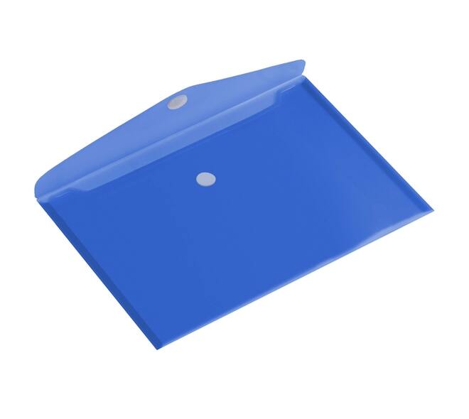 Enveloptas Europel A5 250x180mm dwars transparant blauw