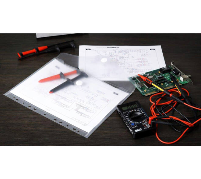 Enveloptas Europel A4 240x310mm 11-gaats PP transparant wit