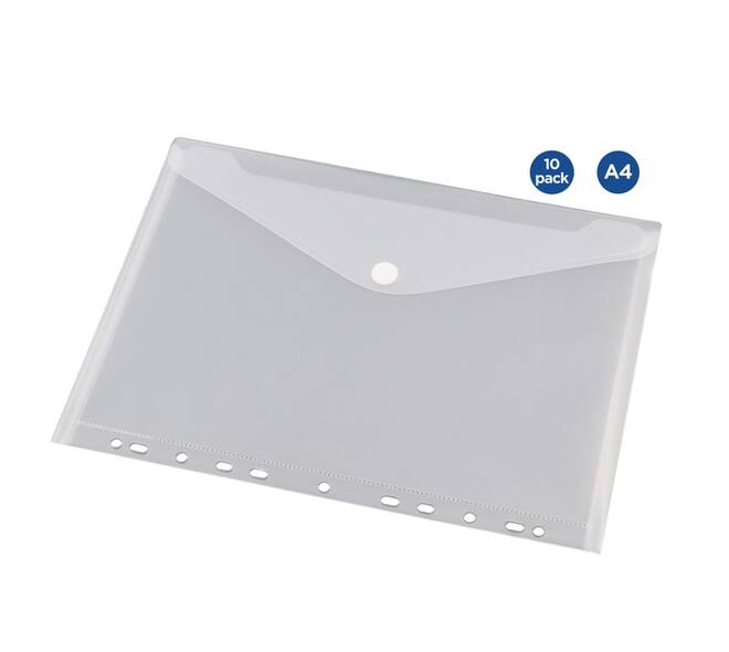 Enveloptas Europel A4 240x310mm 11-gaats PP transparant wit