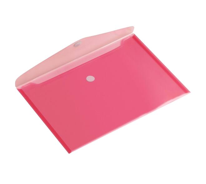 Enveloptas Europel A4 335x240mm dwars PP transparant rood
