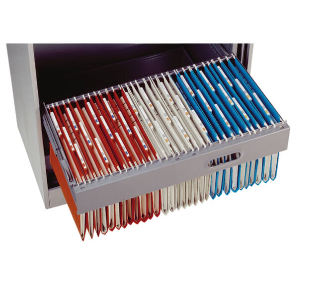 Hangmap Djois Secolor recycled lateraal voor legbord rood