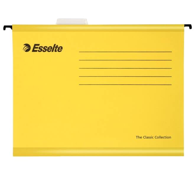 Hangmap Esselte Classic folio V-bodem  382x240mm geel