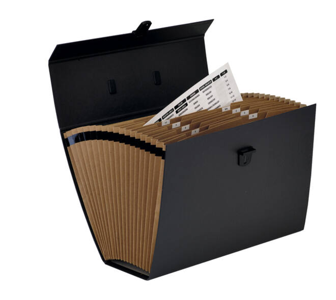 Sorteerkoffer Bankers Box Handifile 19-vaks zwart