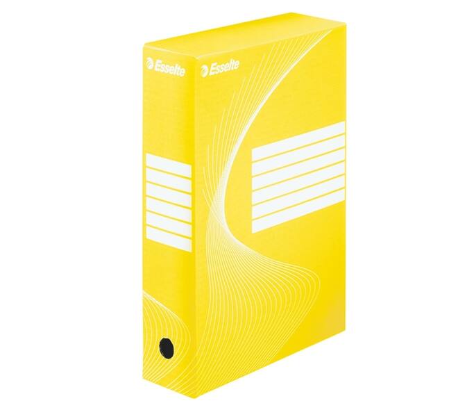 Archiefdoos Esselte Boxycolor 80mm 352x250mm geel