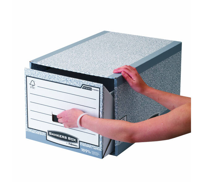 Archieflade Bankers Box A4 System A4 grijs