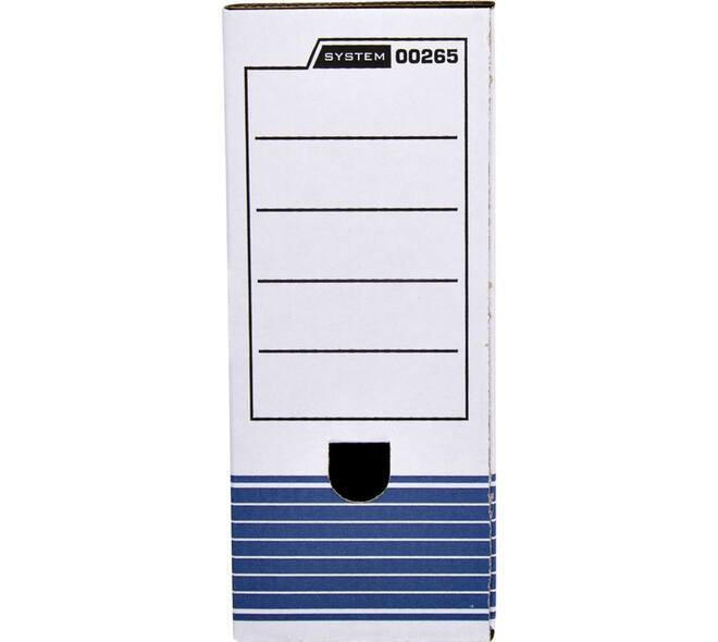 Archiefdoos Bankers Box System A4 100mm wit blauw