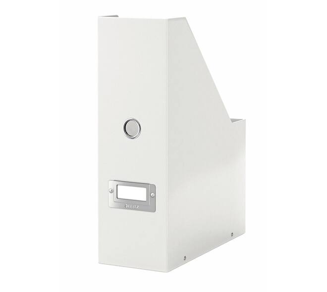 Tijdschriftencassette Leitz WOW click & store gerecycled karton wit