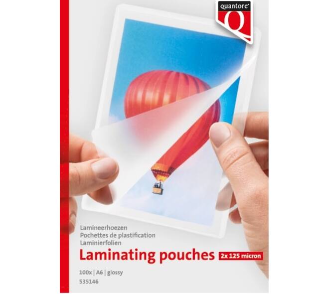 Lamineerhoes Quantore A6 2x125micron 100 stuks