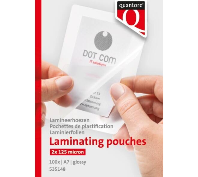 Lamineerhoes Quantore A7 2x125micron 100 stuks