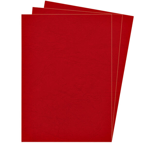Voorblad Fellowes A4 lederlook rood 100 stuks