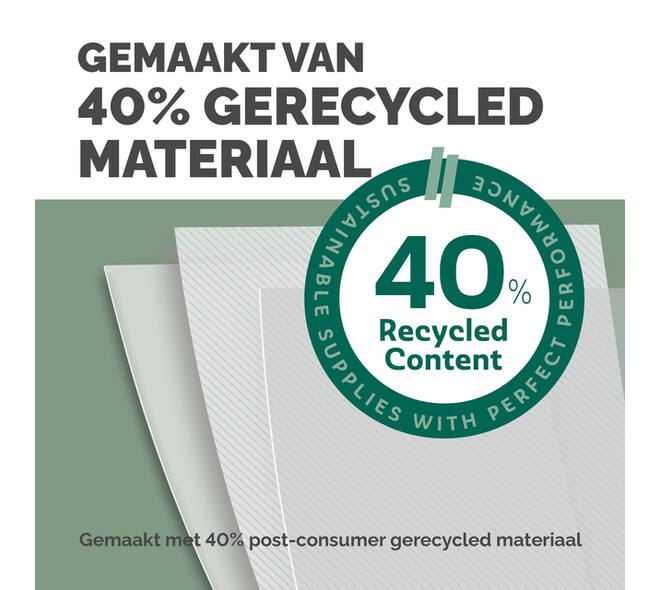 Voorblad Fellowes A4 PVC 200micron recycled 100 stuks