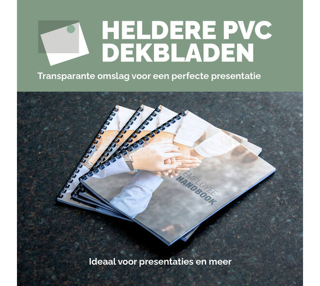 Voorblad Fellowes A4 PVC 200micron recycled 100 stuks
