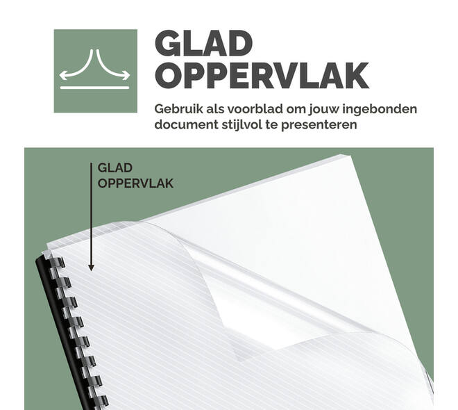 Voorblad Fellowes A4 PVC 200micron recycled 100 stuks