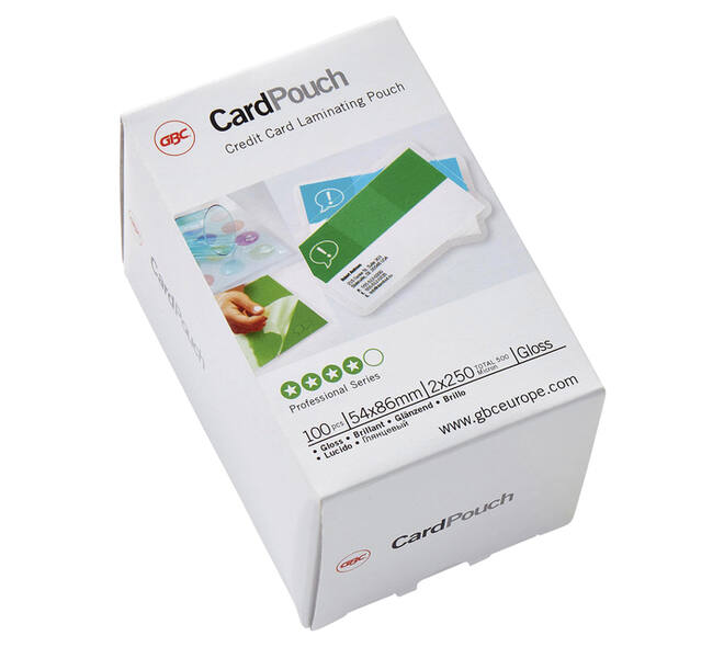 Lamineerhoes GBC 54x86mm 2x250micron creditcard 100 stuks