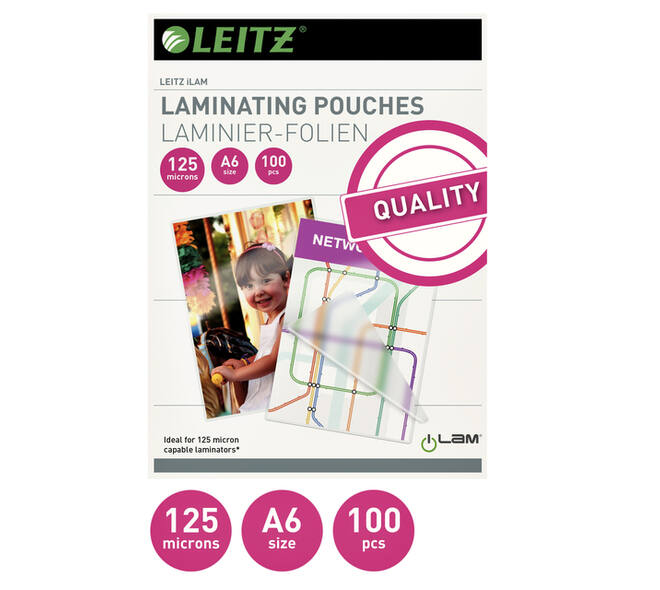 Lamineerhoes Leitz ILAM A6 2x125micron EVA 100 stuks