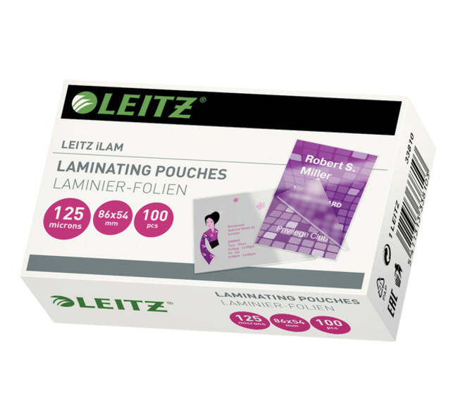 Lamineerhoes Leitz iLAM 54x86mm 2x125micron EVA 100 stuks