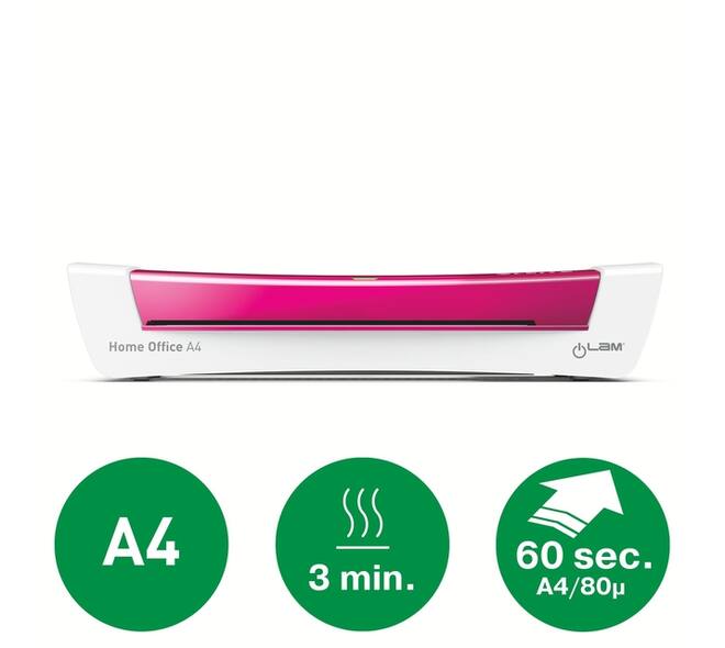 Lamineermachine Leitz iLAM Home Office A4 roze
