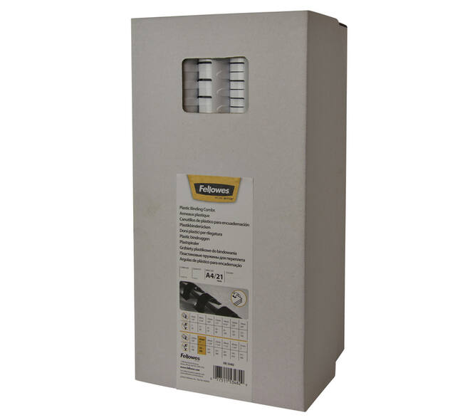 Bindrug Fellowes 10mm 21rings A4 blauw 100 stuks