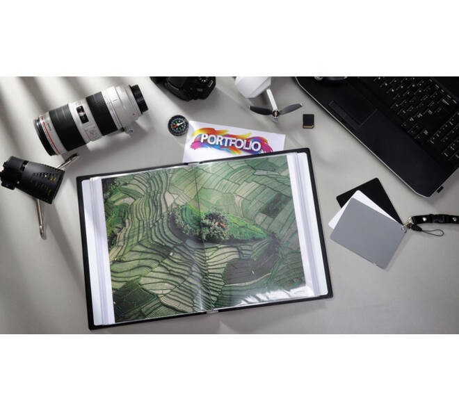 Showmap Rillstab A4 5 kanaals 50-tassen zwart