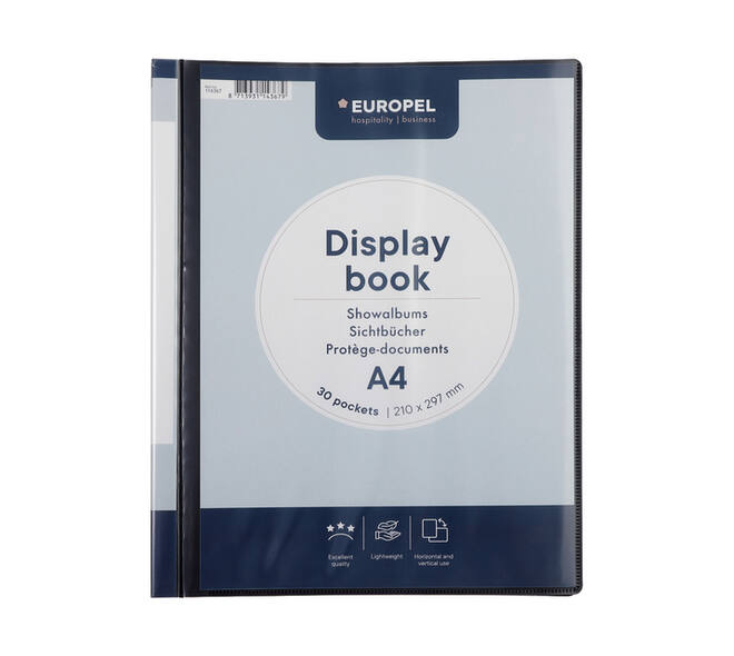 Showmap Europel Frontview A4 30-tassen antraciet