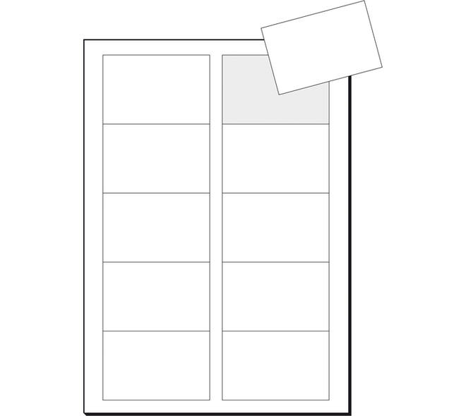 Visitekaart Sigel 85x55mm blanco 190gr  afgeronde hoeken wit 100 stuks