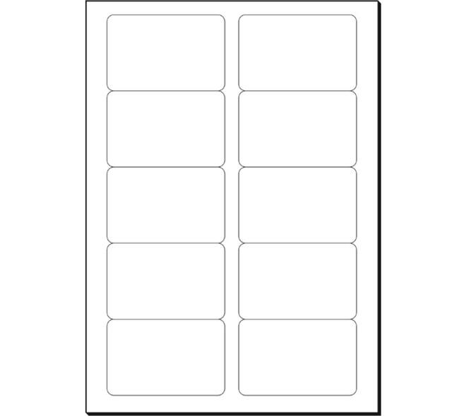 Visitekaart Sigel 85x55mm blanco 225gr ronde hoeken wit 100 stuks