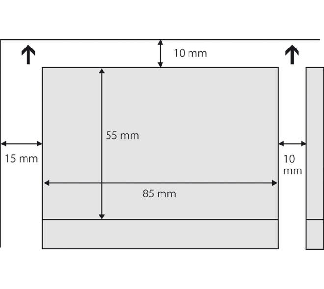 Visitekaart Sigel 85x55mm blanco 225gr ronde hoeken wit 100 stuks