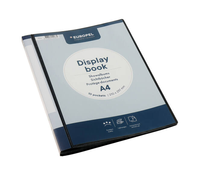 Showmap Europel Frontview A4 10-tassen antraciet