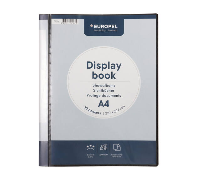 Showmap Europel Frontview A4 10-tassen antraciet