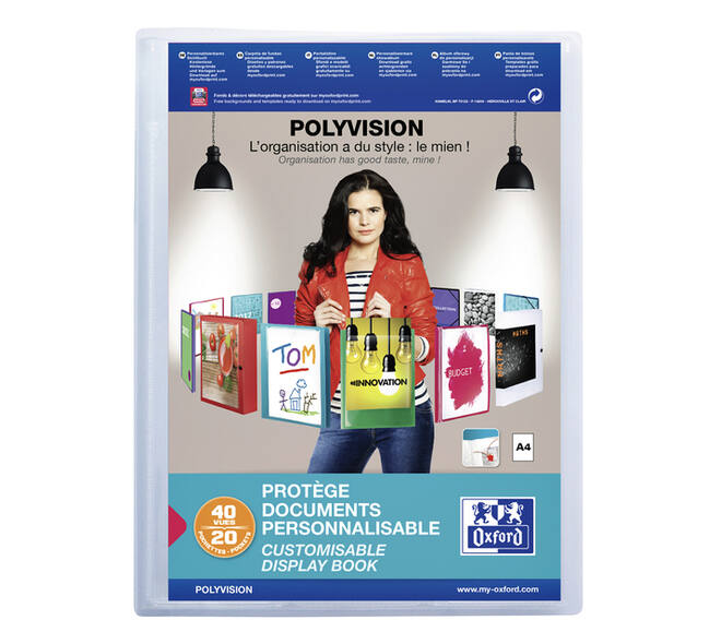 Showalbum Oxford Polyvision A4 20-tassen PP transparant