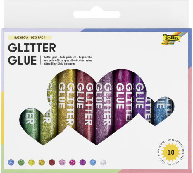 Glitterlijm Folia 9.5ml 10 kleuren