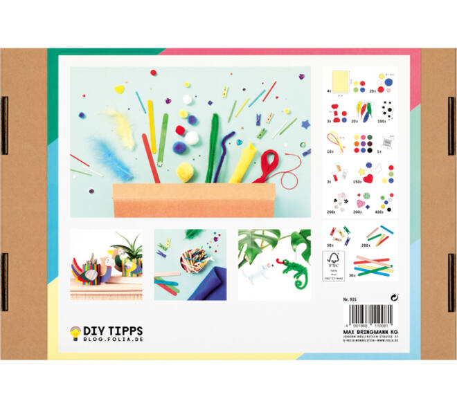 Hobby artikelen Folia met meer dan 1300 stuks assorti