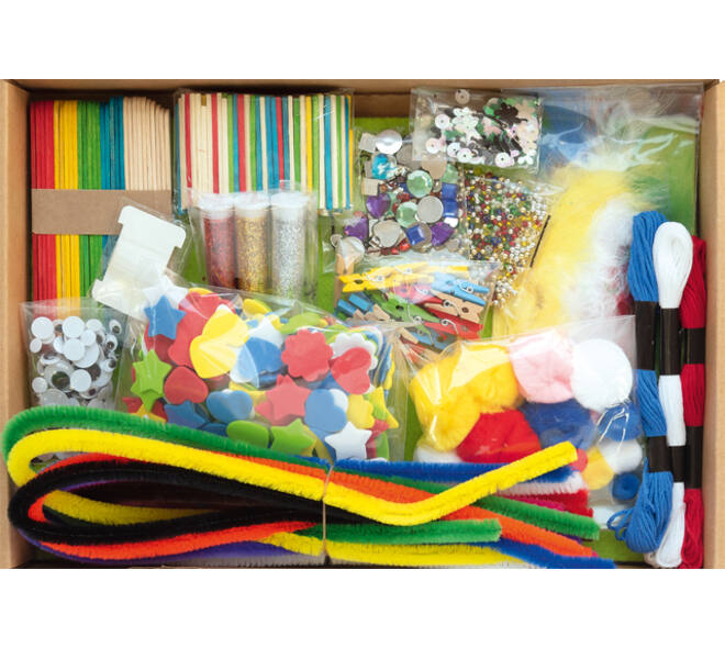 Hobby artikelen Folia met meer dan 1300 stuks assorti