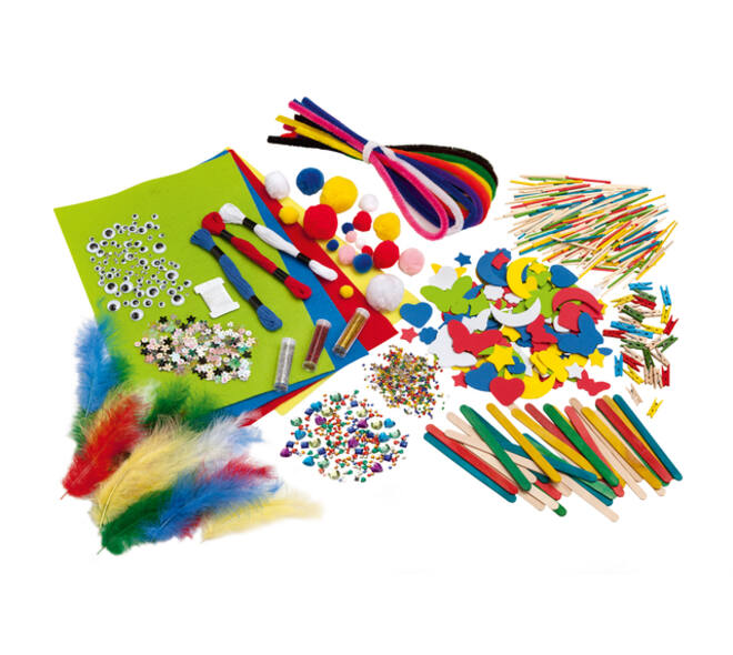 Hobby artikelen Folia met meer dan 1300 stuks assorti