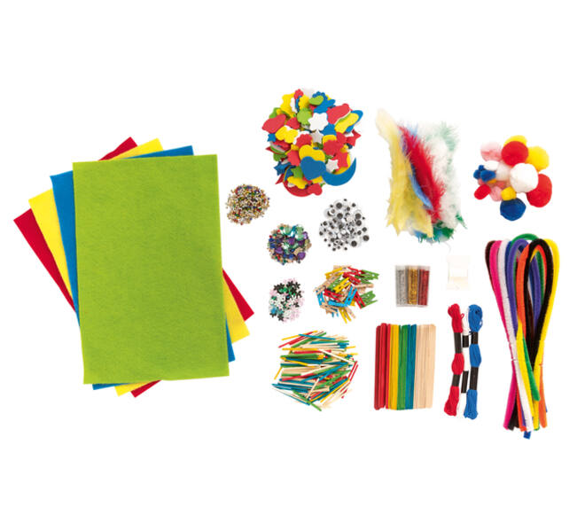 Hobby artikelen Folia met meer dan 1300 stuks assorti