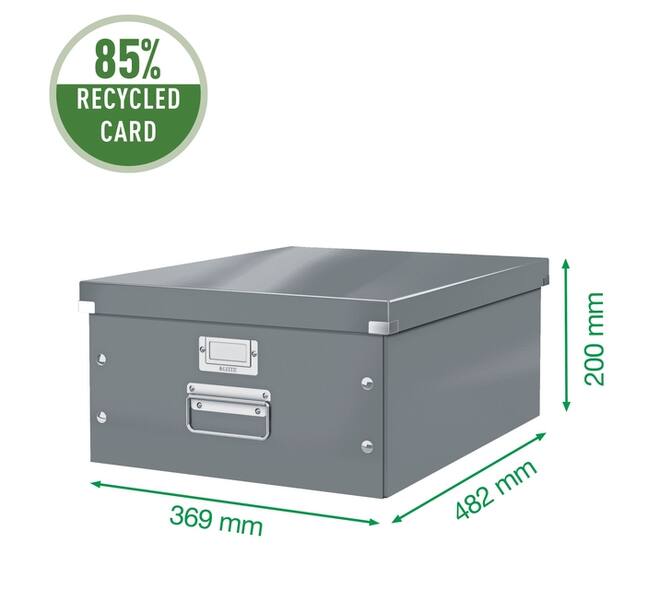 Opbergdoos Leitz Click & Store WOW groot 369x200x482mm blauw