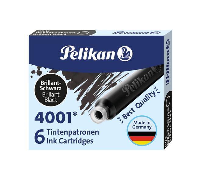 Inktpatroon Pelikan 4001 zwart 6 stuks